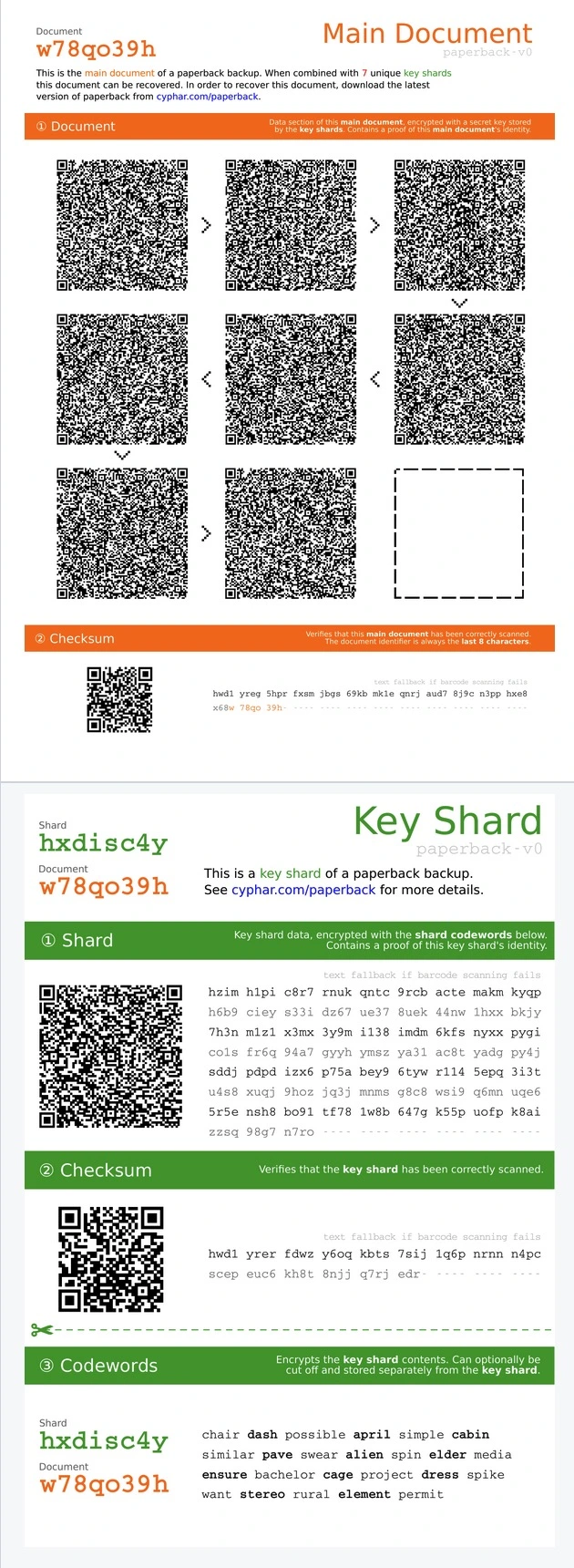 GitHub - cyphar/paperback: Paper backup generator suitable for long-term storage.