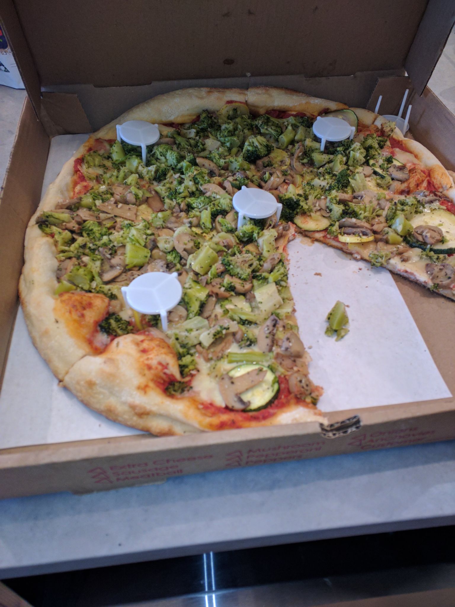 NYC Broccoli Pizza a favorite at my office